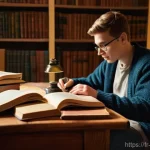 Home 5 중독상담사 필수 교재 및 참고 서적 - **Prompt for Learning and Foundational Knowledge:**
"A studious young adult, gender-neutral, dre...