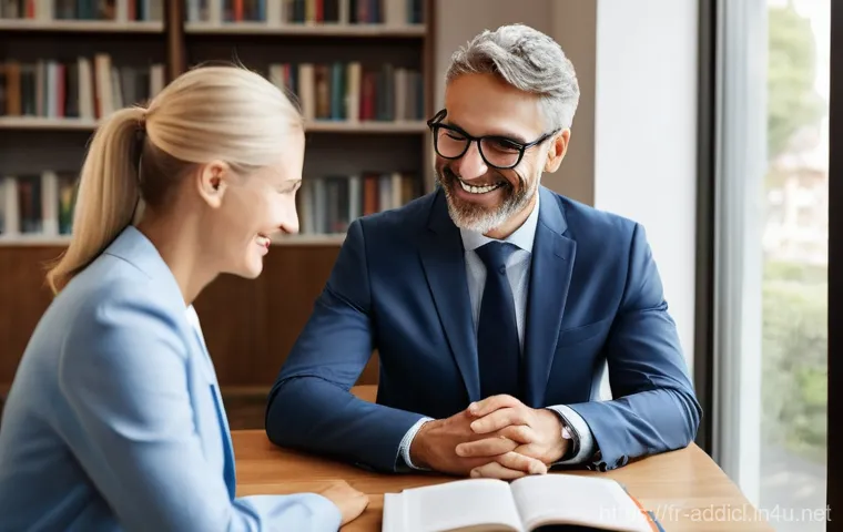 중독상담사 취업 시장 동향 - **Prompt 2: Addressing Modern Behavioral Addictions**
    "A young adult, looking contemplative but ...